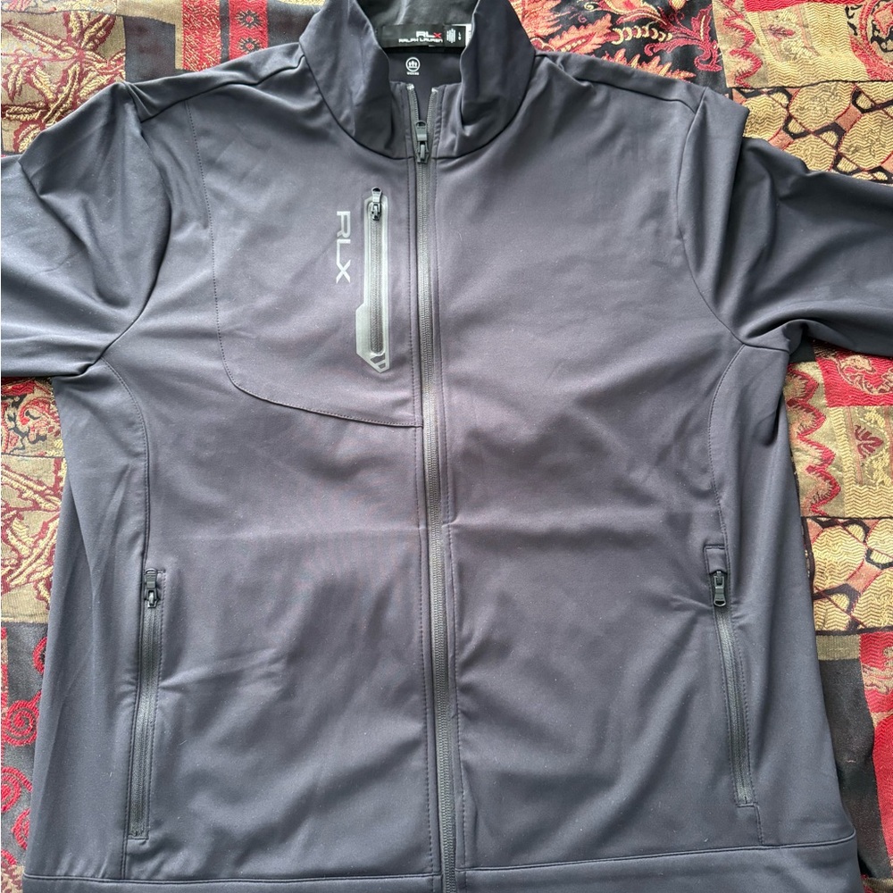 RLX Ralph Lauren Triple Black/Dark Grey Softshell Performance Jacket